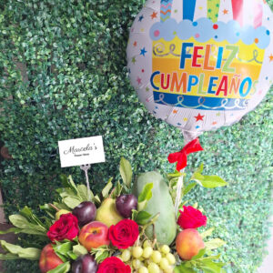 Arreglo frutal con globo